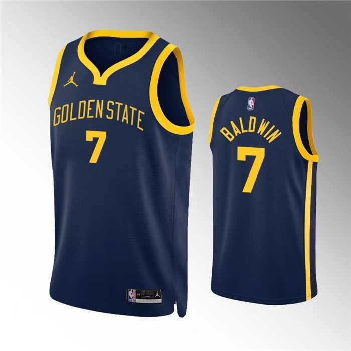 Mens Golden State Warriors #7 Patrick Baldwin Jr. Navy Statement EditionStitched Jersey Dzhi